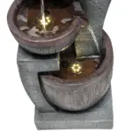 43.7"H-5-Tier Outdoor Water Fountain with LED Lights