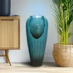 30.7-in H Concrete Jar Outdoor/indoor Fountain with LED light