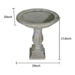 23"H-Fibre Reinforced Concrete Garden Antique Birdbaths
