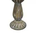 18.1" H Antique-Style Birdbath for Freestanding Distressed for Patio, Yard, and Outdoor Decor